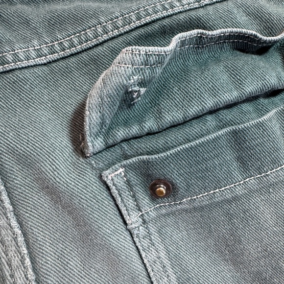 Empyre Green Denim Double Knee Distressed Jeans - Picture 14 of 16